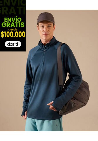 Buzo Unicolor Cuello Alto   Para Hombre Verde Patprimo Patprimo