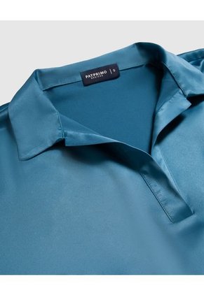 Blusa Para Mujer Manga Corta Color Azul  Marca Patprimo #30123447