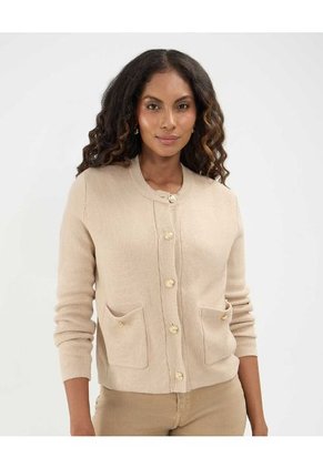 Camiseta Para Mujer Manga 3/4 Cuello Redondo Color Café Marca Patprimo #30093708