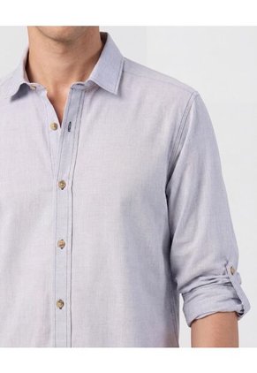 Camisa  Para Hombre Manga Larga Sin Bolsillo Cuello C Color Azul Marca Patprimo #44017376