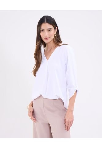 Blusa Para Mujer Manga 3/4 Color Blanco Marca Patprimo #30123493 Patprimo