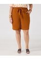 Bermuda Con Cinturón Anudable  Curvy  Para Mujer Naranja Patprimo de Patprimo