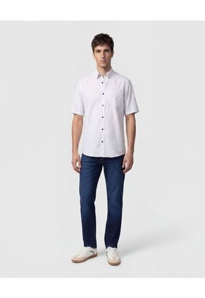 Camisa  Para Hombre Manga Corta Con Bolsillo Cuello C Color Azul Marca Patprimo #44018300