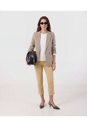 Saco De Punto Con Detalle De Botones En Puño Para Mujer Blanco Patprimo