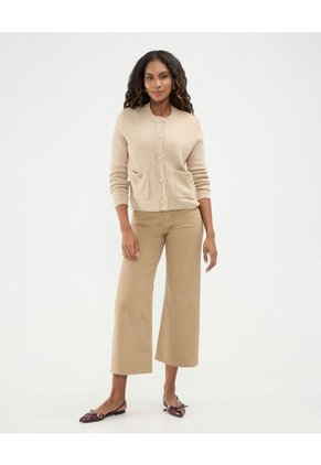 Camiseta Para Mujer Manga 3/4 Cuello Redondo Color Café Marca Patprimo #30093708