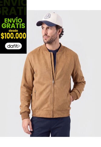 Chaqueta Tipo Bomber   Para Hombre Café Patprimo Patprimo