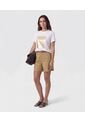 Camiseta Básica Con Estampado Metalizado   Para Mujer Blanco Patprimo de Patprimo