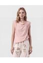 Blusa Con Cuello Redondo Y Hombreras Para Mujer  Para Mujer Rosa Patprimo de Patprimo