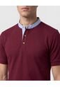 Polo  Para Hombre Cuello Mao Sin Bolsillo Color Vino Marca Patprimo #44112812 de Patprimo