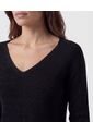 Saco De Punto Cuello En V   Para Mujer Negro Patprimo de Patprimo