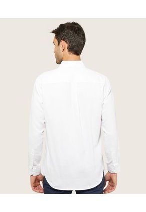 Camisa Para Hombre Manga Larga Sin Bolsillo Cuello Italiano Color Blanco Marca Patprimo #44012575