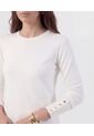 Saco De Punto Con Detalle De Botones En Puño   Para Mujer Blanco Patprimo de Patprimo