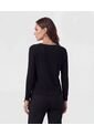 Saco De Punto Cuello En V   Para Mujer Negro Patprimo de Patprimo