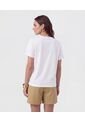 Camiseta Básica Con Estampado Metalizado   Para Mujer Blanco Patprimo de Patprimo