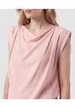 Blusa Con Cuello Redondo Y Hombreras Para Mujer  Para Mujer Rosa Patprimo de Patprimo