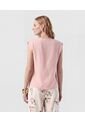 Blusa Con Cuello Redondo Y Hombreras Para Mujer  Para Mujer Rosa Patprimo de Patprimo
