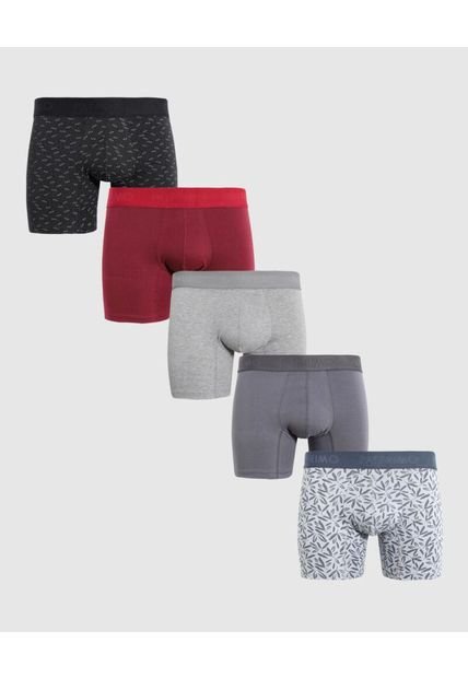 Pantaloncillo X5 Para Hombre Boxer Filete Medio Color Gris Marca Patprimo #44000466