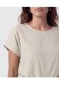 Blusa Texturizada De Manga Corta   Para Mujer Verde Patprimo de Patprimo