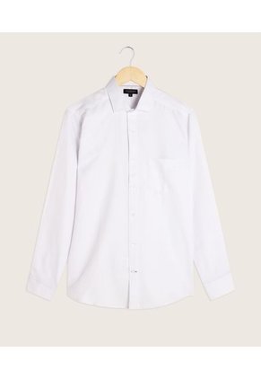 Camisa Para Hombre Manga Larga Sin Bolsillo Cuello Italiano Color Blanco Marca Patprimo #44012575