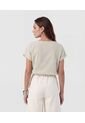 Blusa Texturizada De Manga Corta   Para Mujer Verde Patprimo de Patprimo