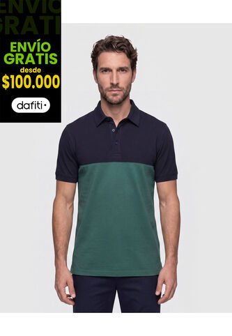 Polo Bloques   Para Hombre Azul Patprimo Patprimo