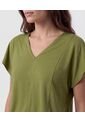 Camiseta  Para Mujer Manga Corta Cuello V Color Verde Marca Patprimo #30097859 de Patprimo