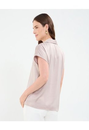 Blusa Para Mujer Manga Corta Color Beige Marca Patprimo #30123491