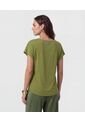 Camiseta  Para Mujer Manga Corta Cuello V Color Verde Marca Patprimo #30097859 de Patprimo