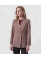 Blazer Clásico Con Un Solo Botón   Para Mujer Café Patprimo de Patprimo