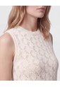 Camiseta De Punto Con Textura Para Mujer  Para Mujer Beige Patprimo de Patprimo