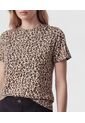 Camiseta Cuello Redondo Clásica   Para Mujer Café Patprimo de Patprimo