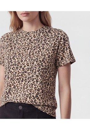 Camiseta Cuello Redondo Clásica Para Mujer Café Patprimo