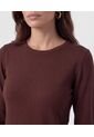 Saco De Punto Con Detalle De Botones En Puño   Para Mujer Café Patprimo de Patprimo