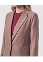 Blazer Clásico Con Un Solo Botón   Para Mujer Café Patprimo de Patprimo