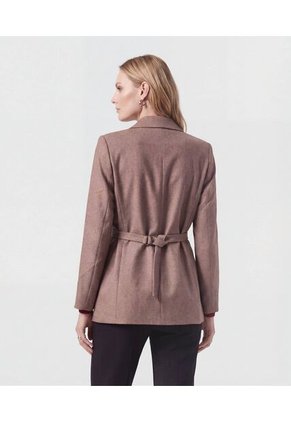 Blazer Clásico Con Un Solo Botón Para Mujer Café Patprimo