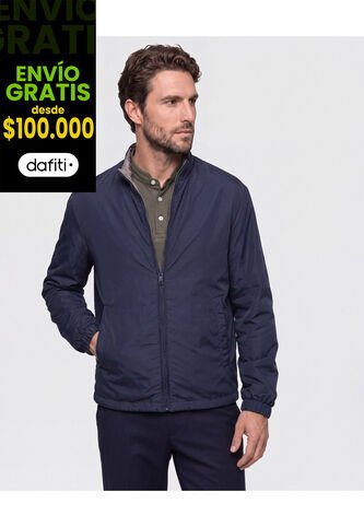 Chaqueta Doble Faz Con Cuello Alto   Para Hombre Azul Patprimo Patprimo