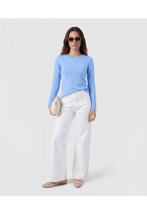 Saco De Punto Con Detalle De Botones En Puño Para Mujer Azul Patprimo