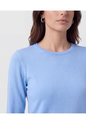 Saco De Punto Con Detalle De Botones En Puño Para Mujer Azul Patprimo