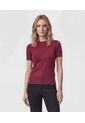 Camiseta Unicolor   Para Mujer Vino Patprimo de Patprimo