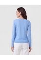 Saco De Punto Con Detalle De Botones En Puño   Para Mujer Azul Patprimo de Patprimo