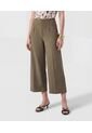 Pantalón Culotte De Tiro Alto   Para Mujer Verde Patprimo de Patprimo