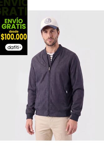 Chaqueta Tipo Bomber   Para Hombre Azul Patprimo Patprimo