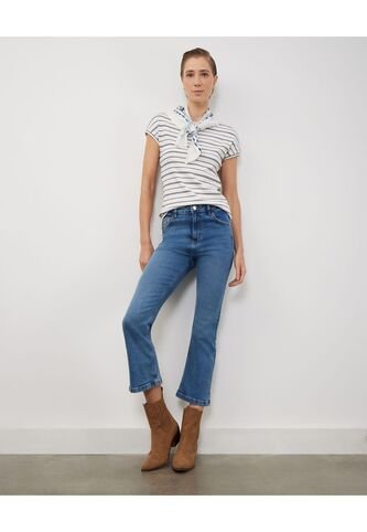 Jean Para Mujer Flare Color Azul  Marca Patprimo #30160370 Patprimo