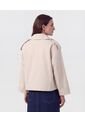 Chaqueta Corta Estilo Trench   Para Mujer Crema Patprimo de Patprimo