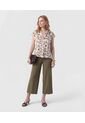 Pantalón Culotte De Tiro Alto   Para Mujer Verde Patprimo de Patprimo