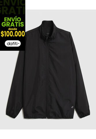 Chaqueta Unicolor Tipo Rompe Vientos   Para Hombre Negro Patprimo Patprimo