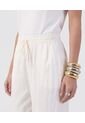 Pantalón Fluido Con Pretina Elástica   Para Mujer Blanco Patprimo de Patprimo