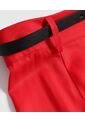 Falda Larga Con Cinturon   Para Mujer Rojo Patprimo de Patprimo