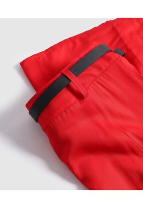 Falda Larga Con Cinturon Para Mujer Rojo Patprimo