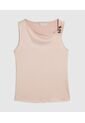 Camiseta Manga Sisa Con Detalle Metálico   Para Mujer Rosa Patprimo de Patprimo